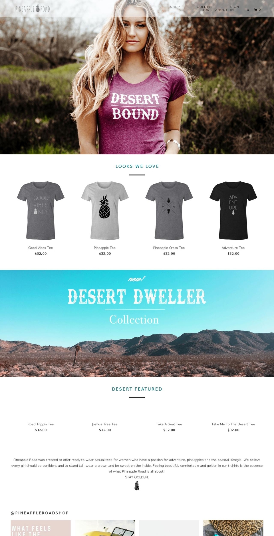 pineappleroadshop.com shopify website screenshot