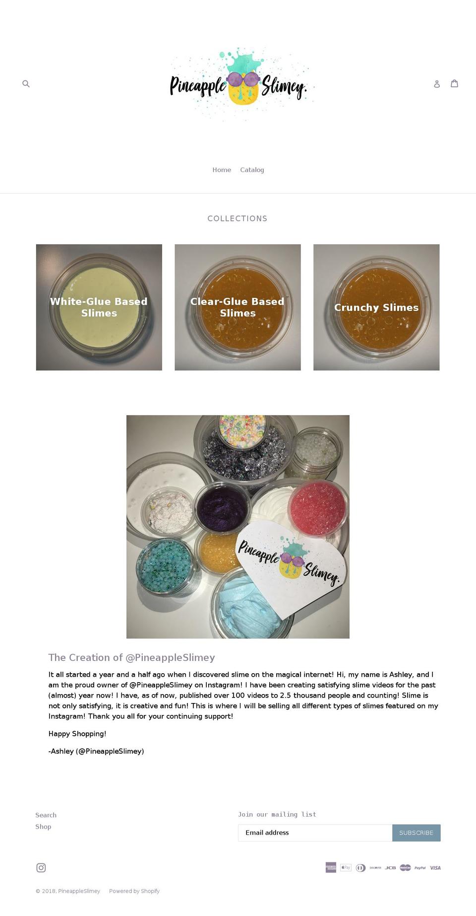 pineappleslimey.com — Shopify storefront screenshot