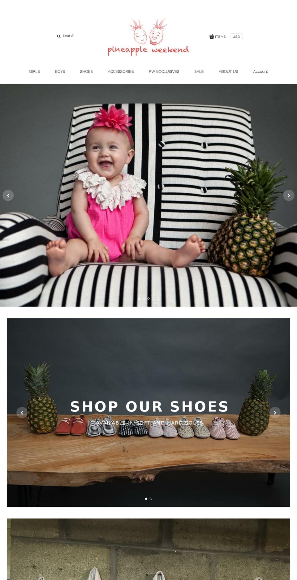 pineappleweekend.com — Shopify storefront screenshot