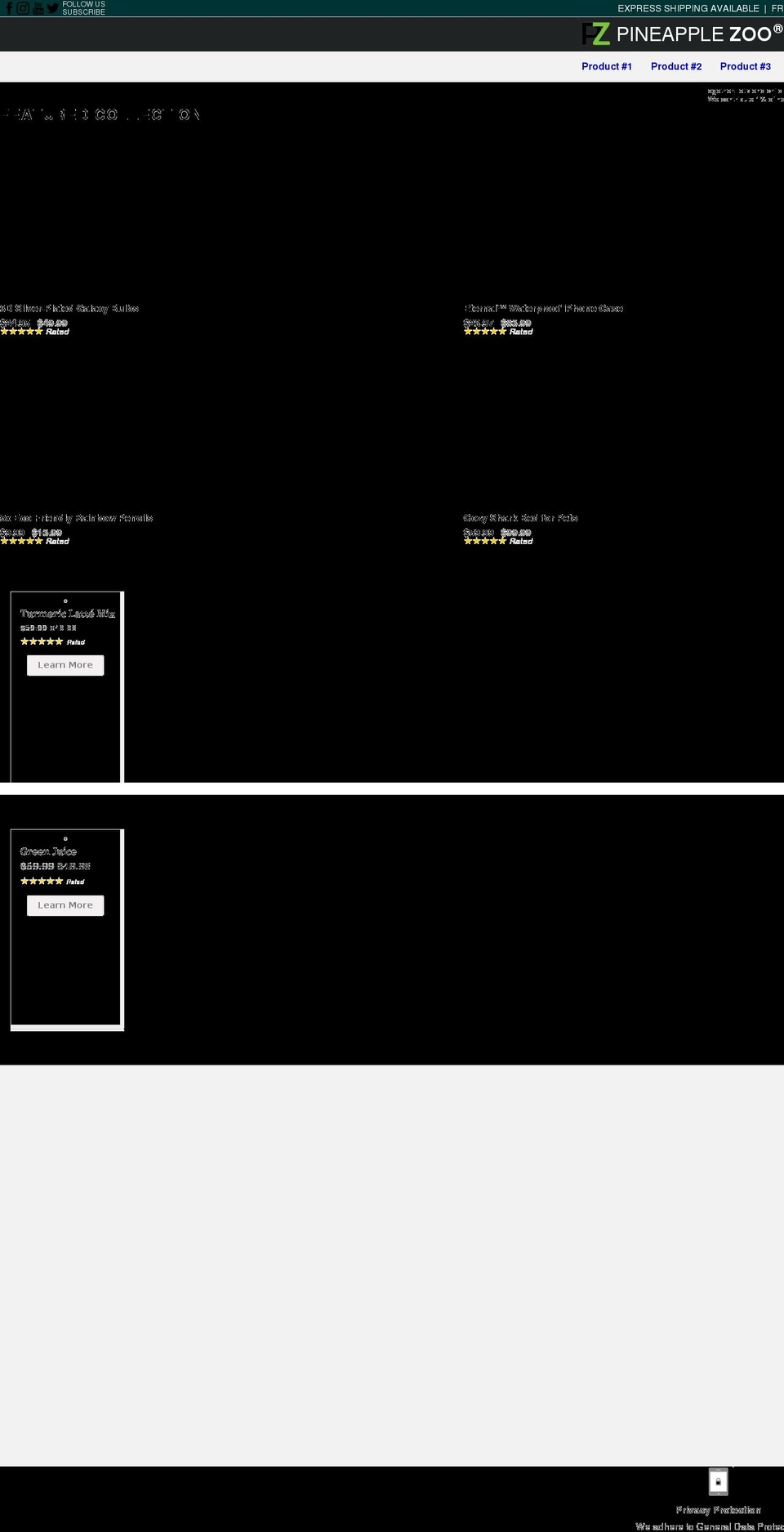 pineapplezoo.com shopify website screenshot