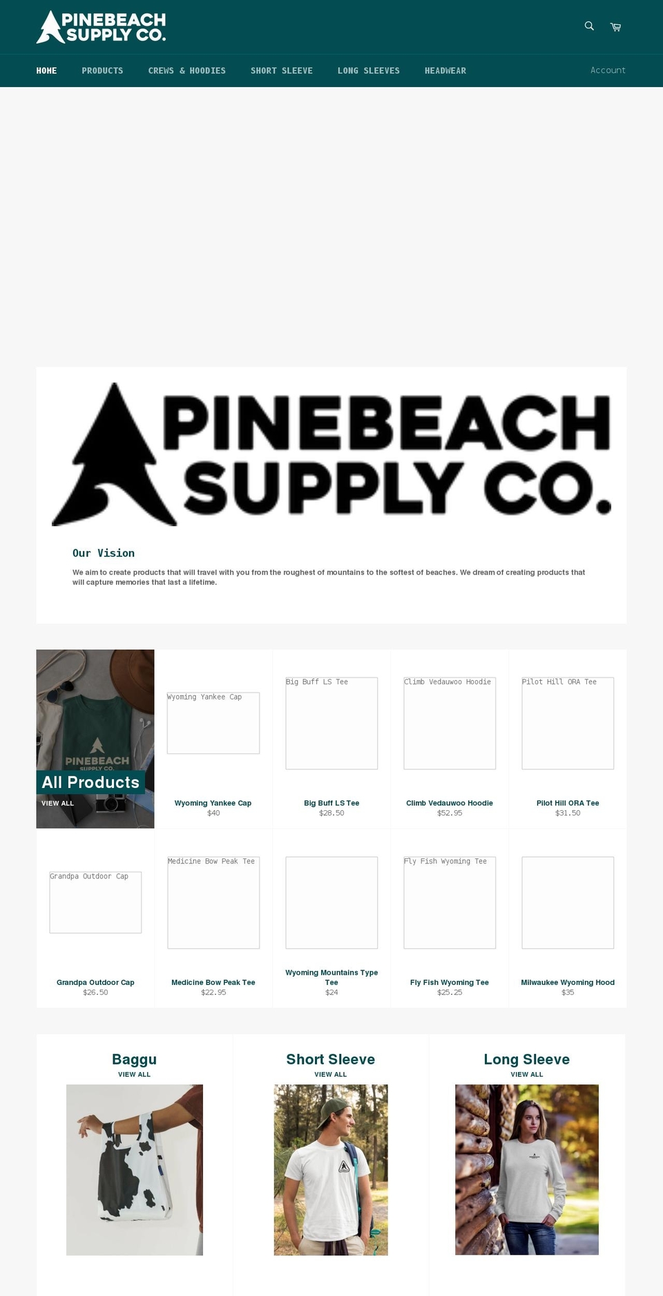 pinebeachsupplyco.com shopify website screenshot