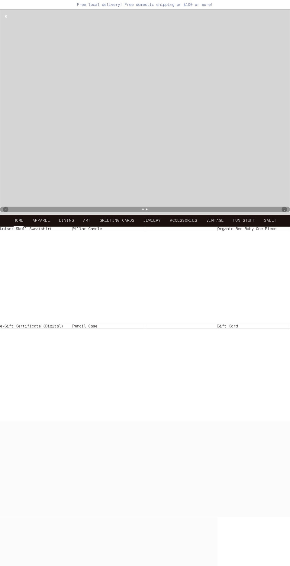 pineconeandchickadee.com shopify website screenshot