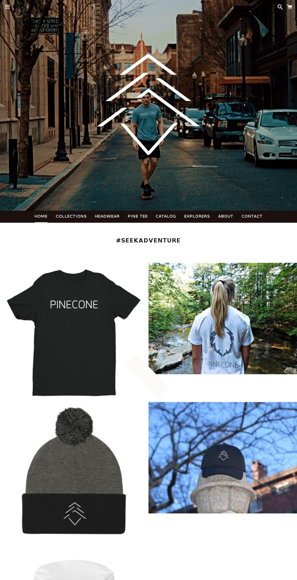pineconeclothing.com — Shopify storefront screenshot