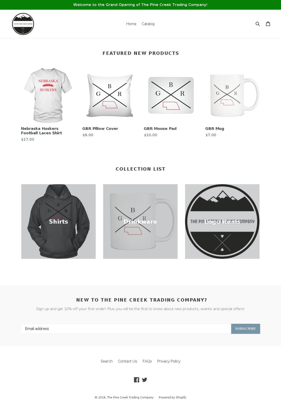 pinecreektradingcompany.com — Shopify storefront screenshot