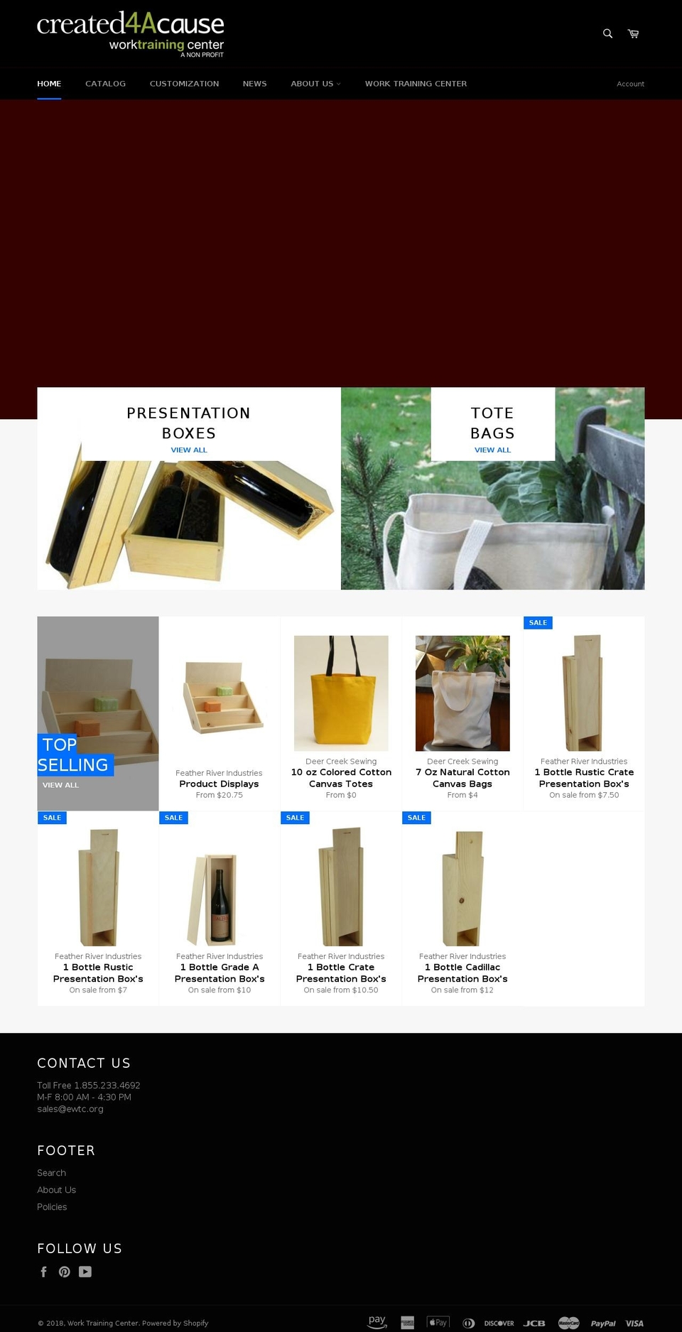 pinegiftcrates.com — Shopify storefront screenshot