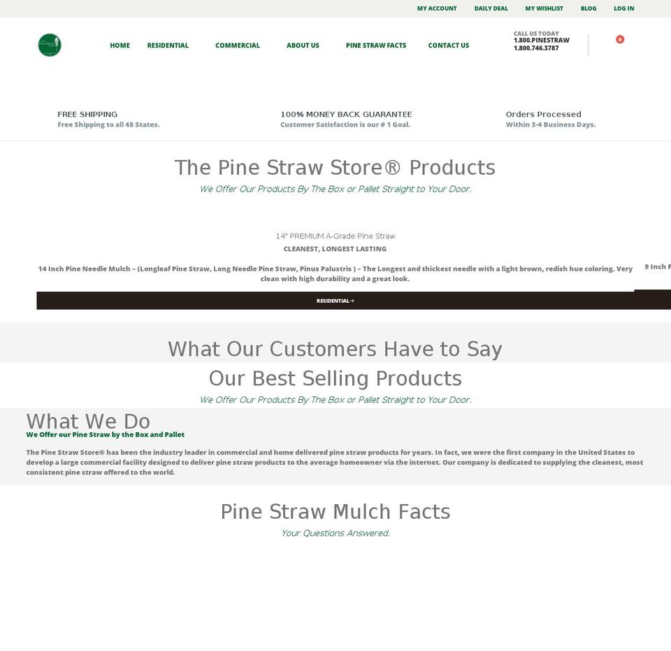 pineneedleoutlet.com — Shopify storefront screenshot
