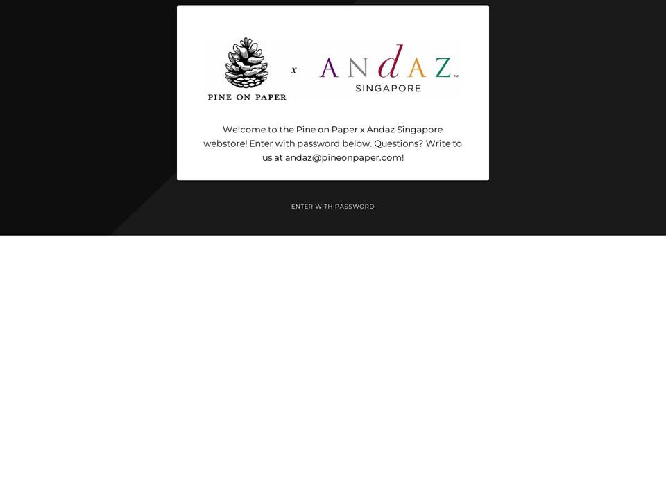 pineonpaper-andaz.com — Shopify storefront screenshot
