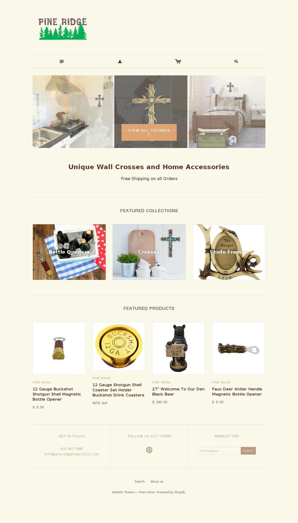 pineridgeshop.com shopify website screenshot