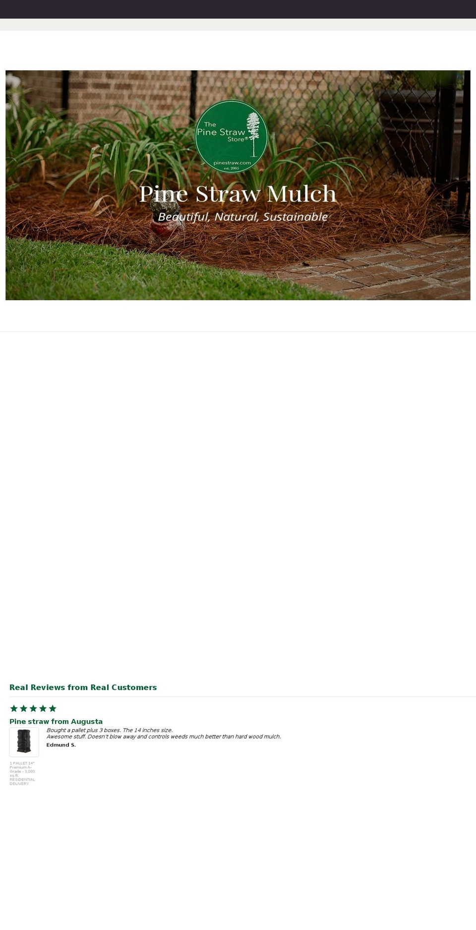 pinestrawvendor.com — Shopify storefront screenshot