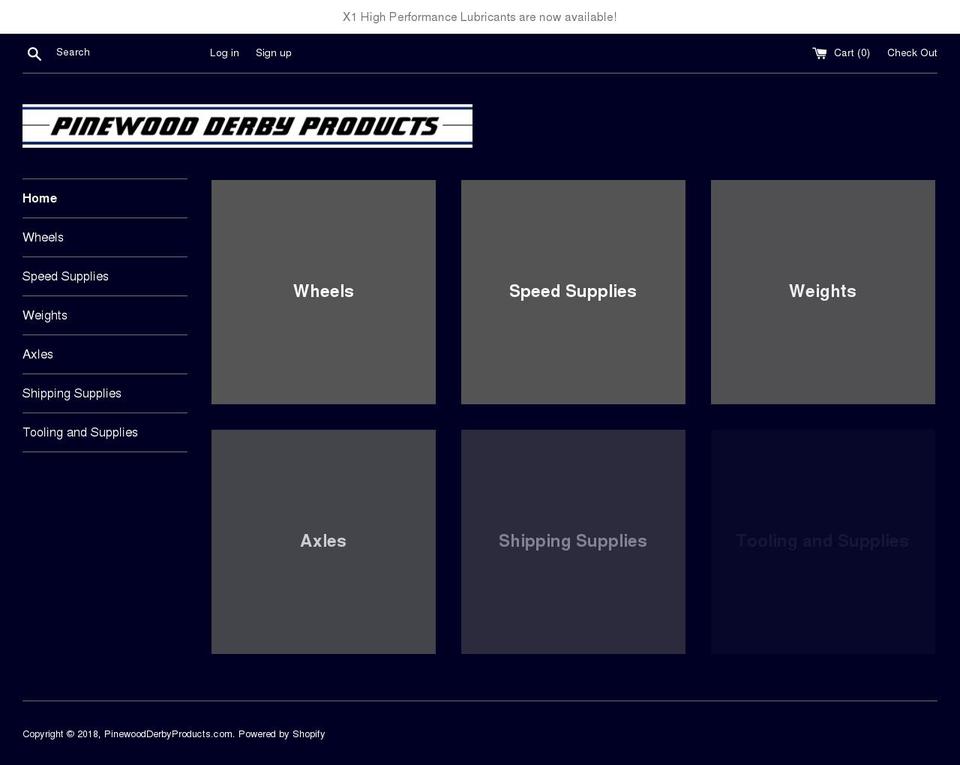 pinewoodderbyproducts.com shopify website screenshot