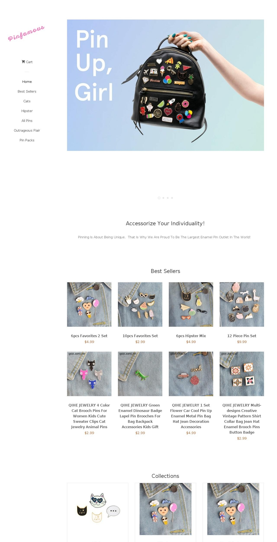 pinfamous.com — Shopify storefront screenshot