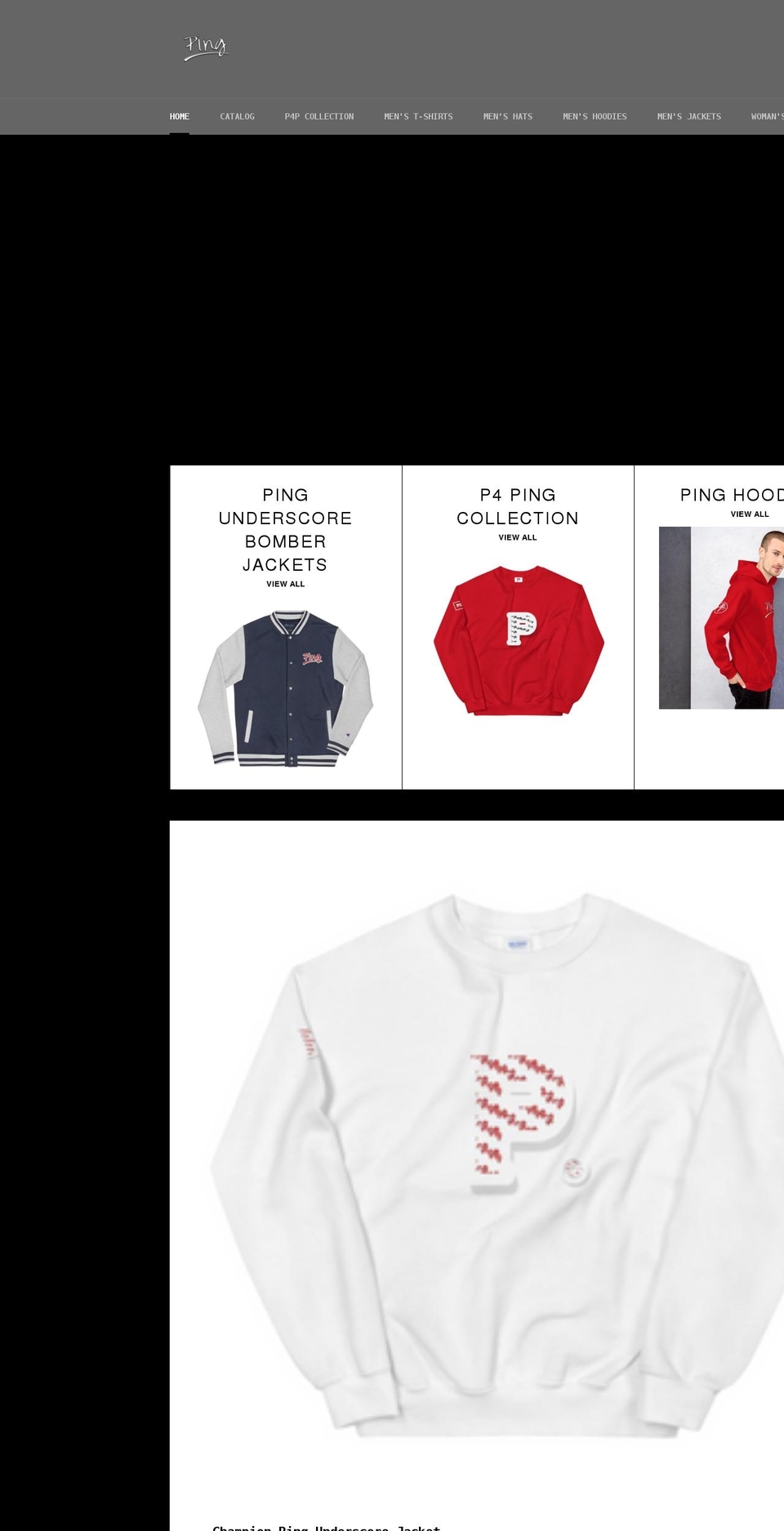 pingmerch.com shopify website screenshot