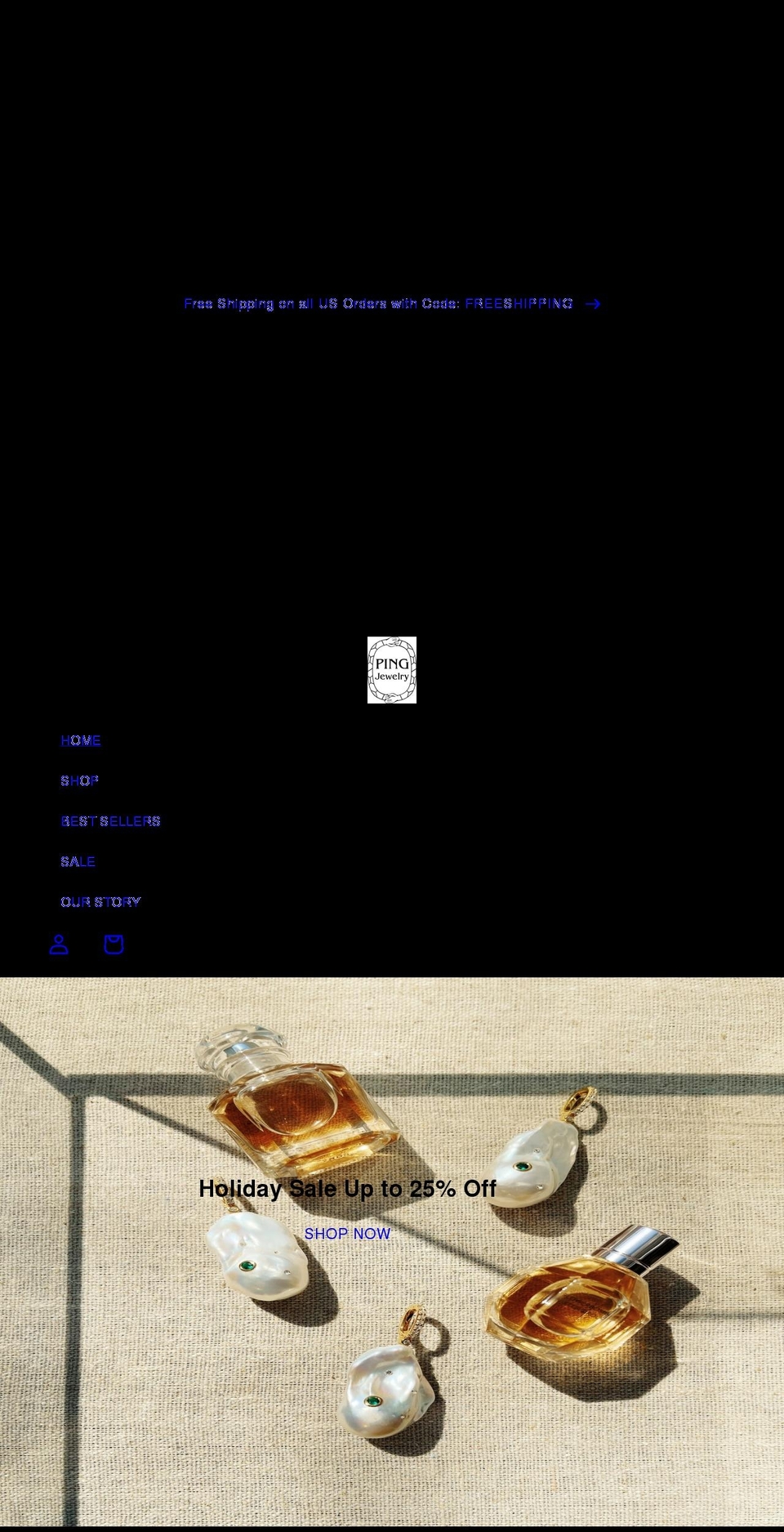 pingsjewelry.com shopify website screenshot