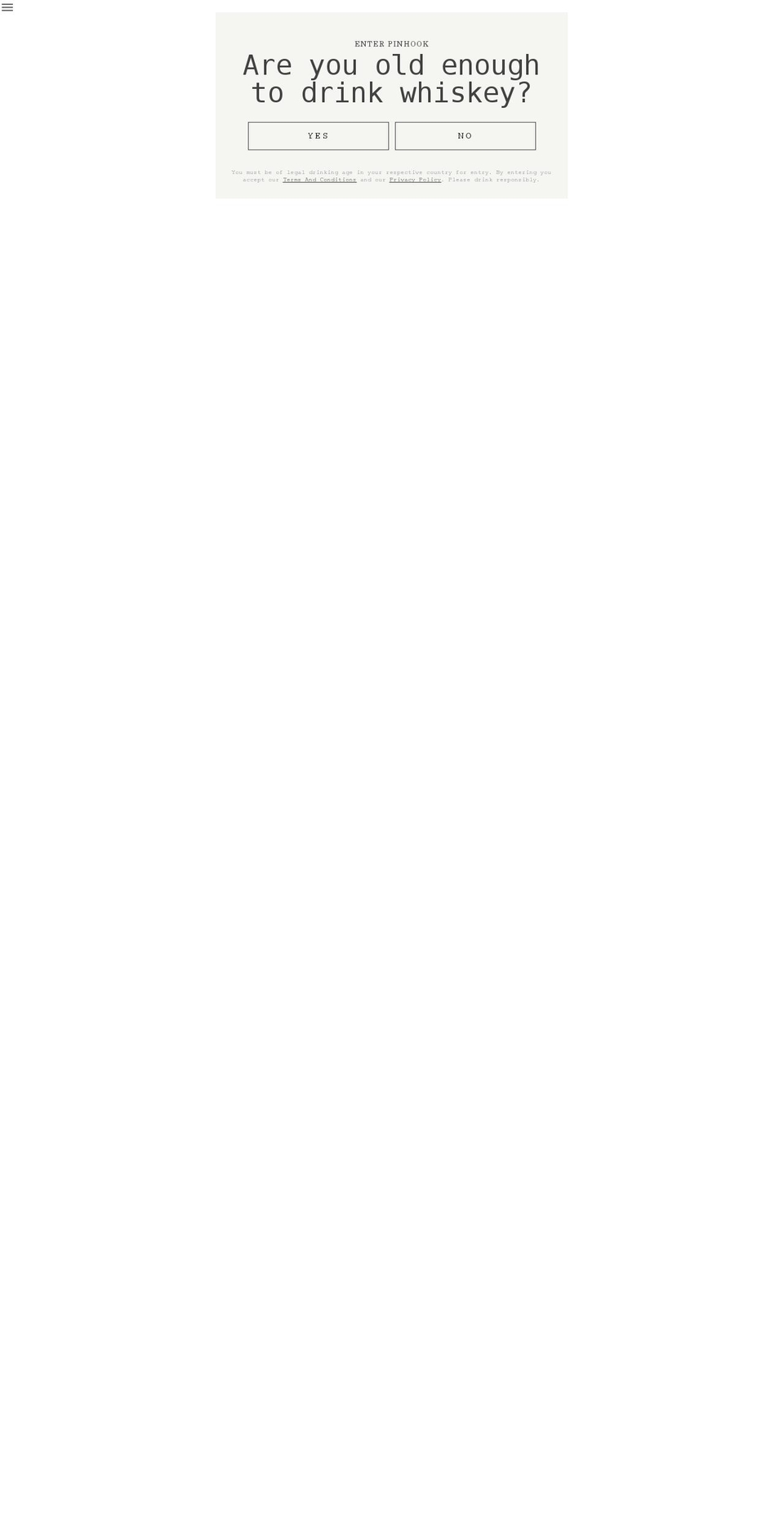 pinhookrye.com — Shopify storefront screenshot