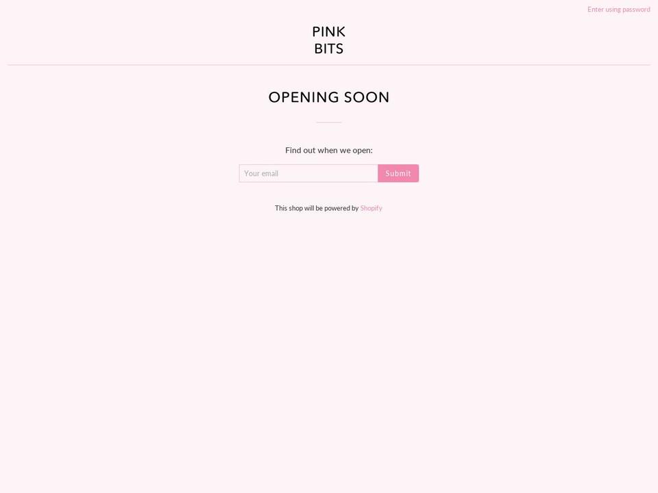 pink-bits.com shopify website screenshot