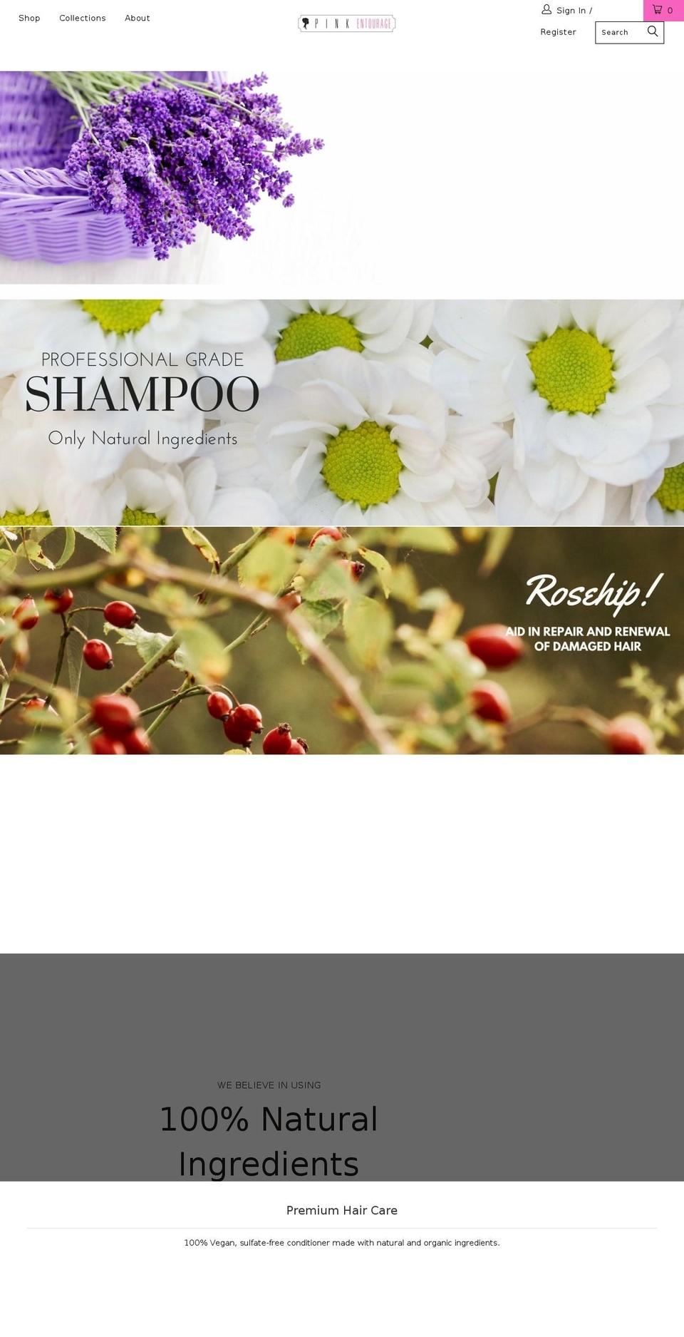 pink-entourage-lifestyle.com — Shopify storefront screenshot
