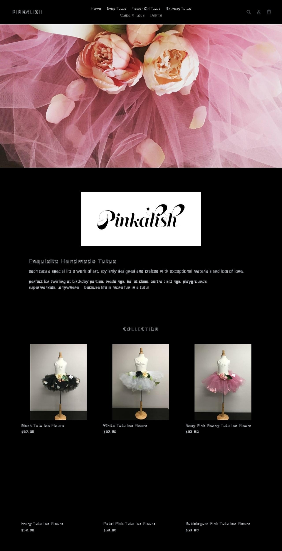 pinkalish.com — Shopify storefront screenshot