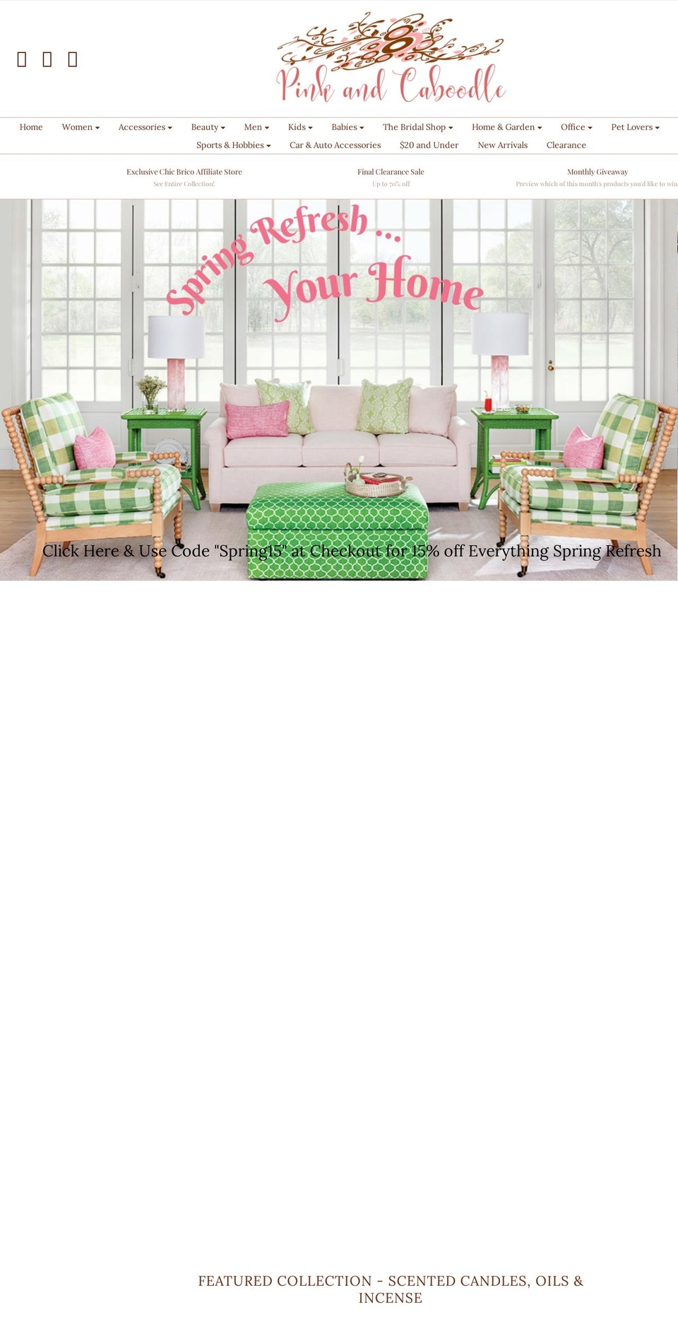 pinkandcaboodle.com — Shopify storefront screenshot
