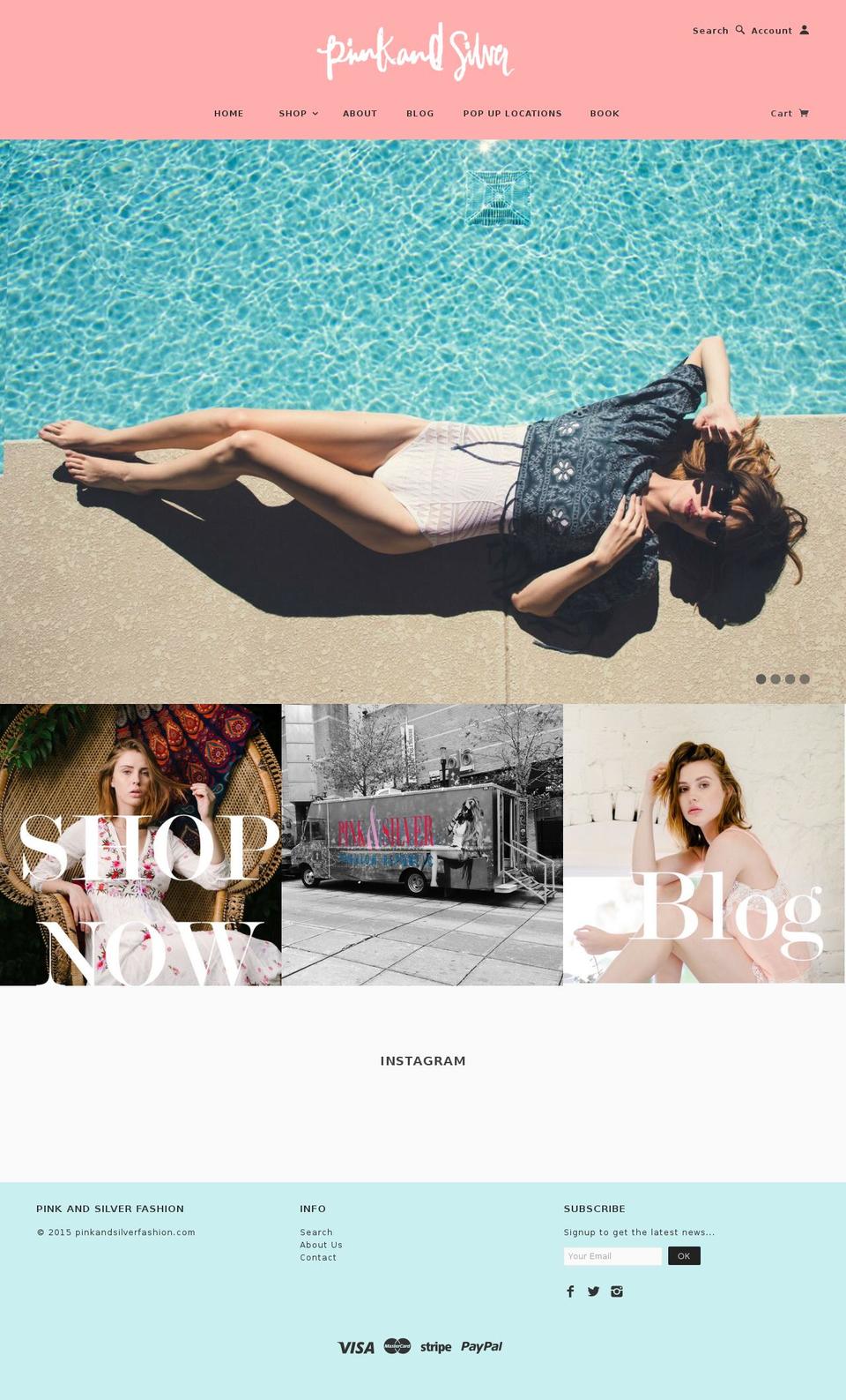 pinkandsilverfashion.com shopify website screenshot