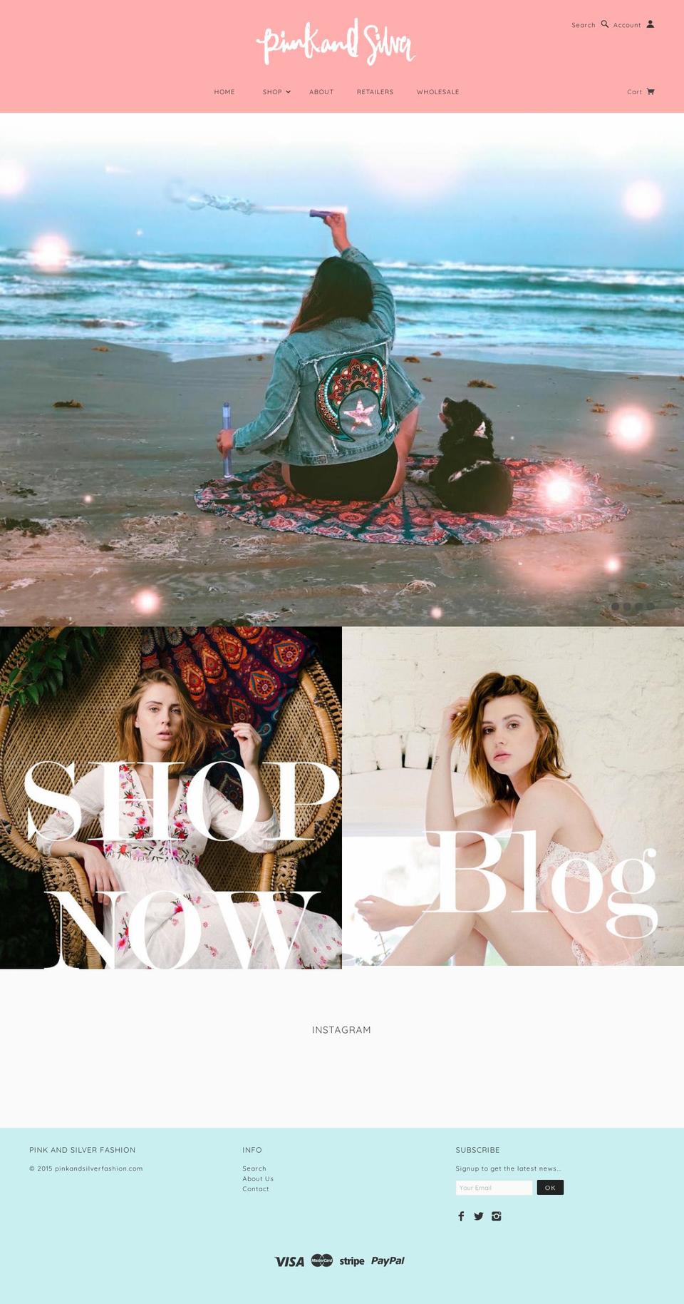 pinkandsilverfashion.myshopify.com shopify website screenshot