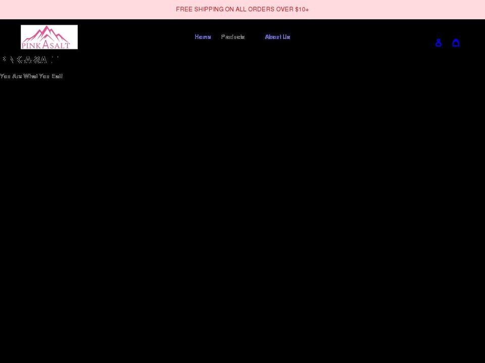 pinkasalt.com shopify website screenshot