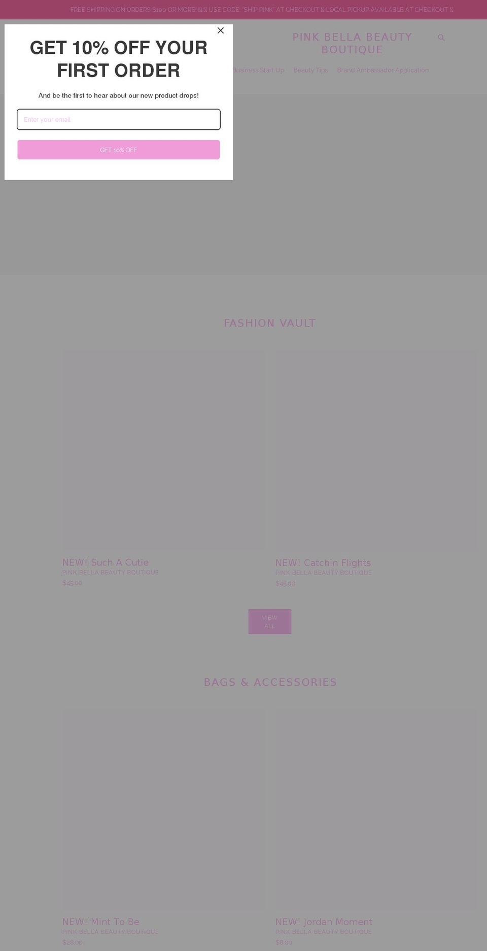 pinkbellabb.com shopify website screenshot