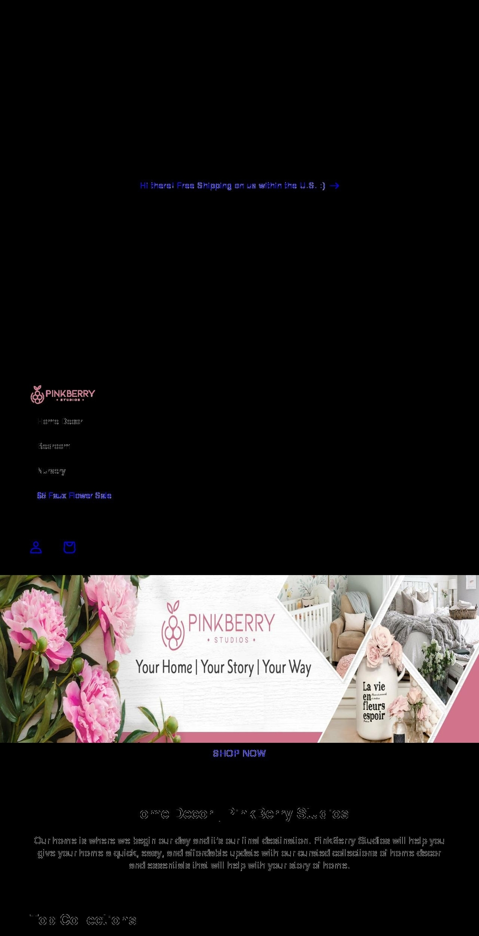 pinkberrystudios.com shopify website screenshot