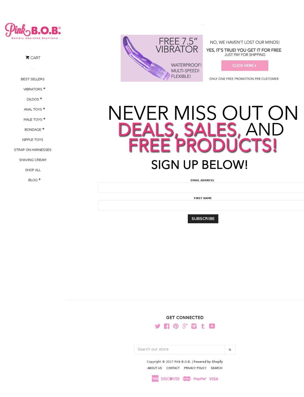 Lorenza Shopify theme site example pinkbob.com
