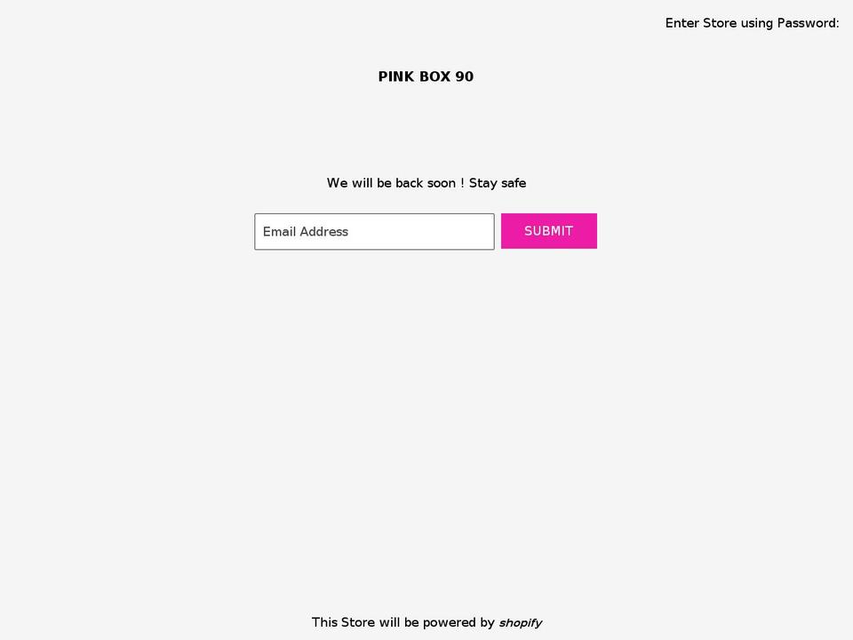 pinkbox90.com — Shopify storefront screenshot