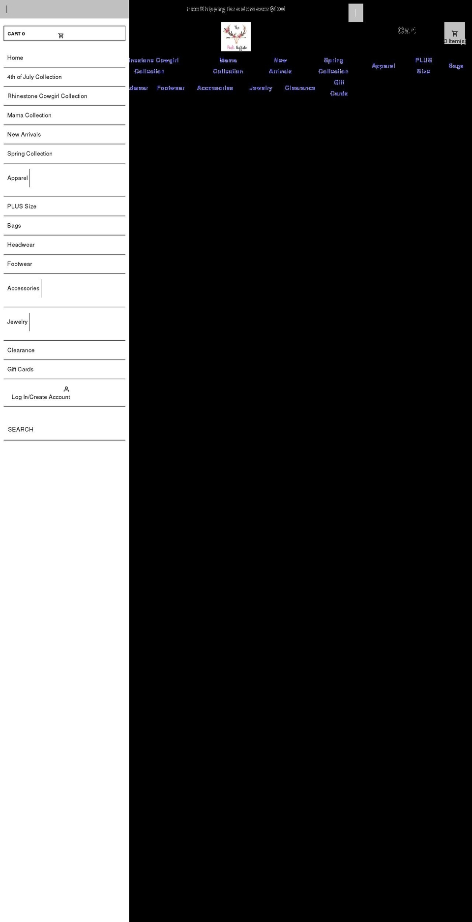 pinkbuffaloboutique.com shopify website screenshot