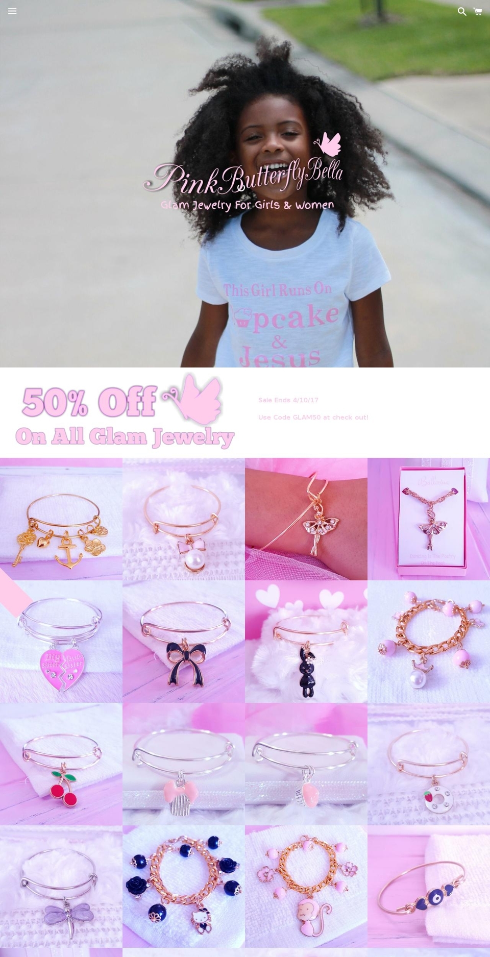 pinkbutterflybella.com shopify website screenshot