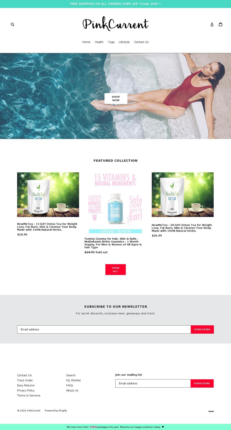 pinkcurrent.com — Shopify storefront screenshot