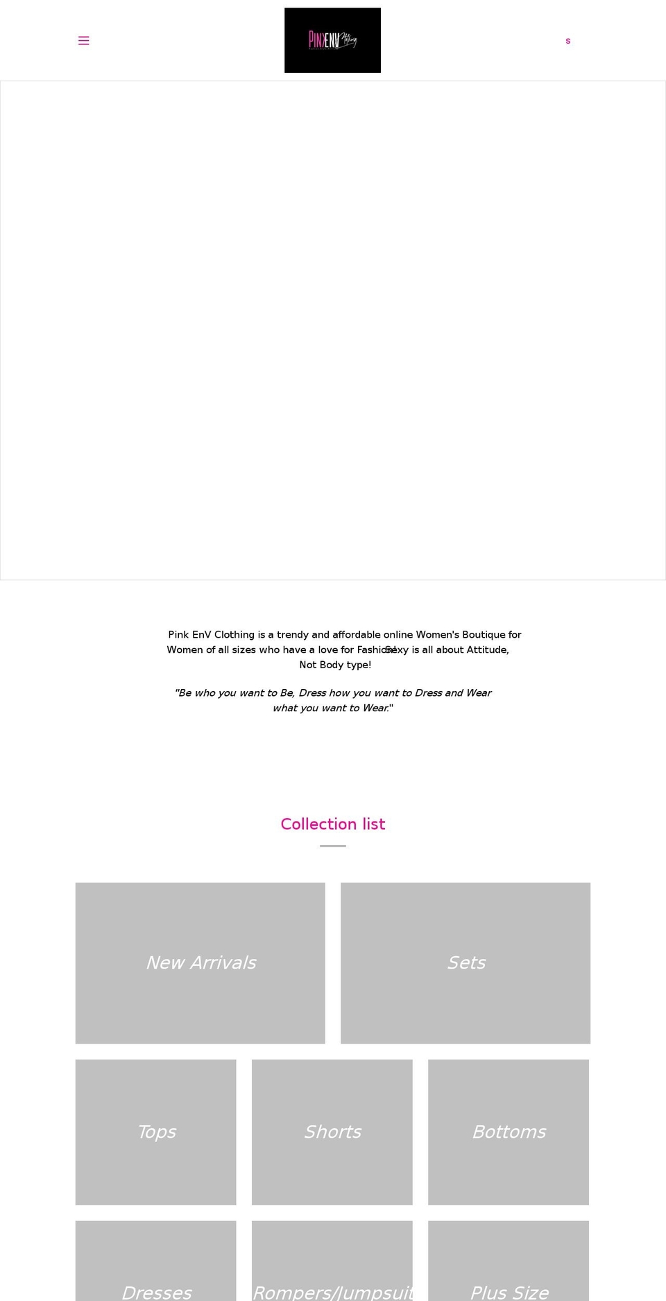 pinkenvclothing.com shopify website screenshot