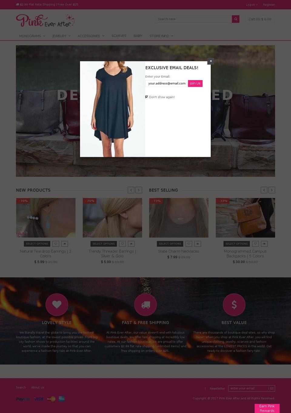 pinkeverafter.com shopify website screenshot