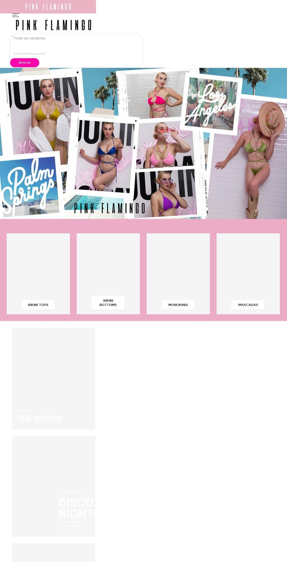 pinkflamingo.com.mx shopify website screenshot