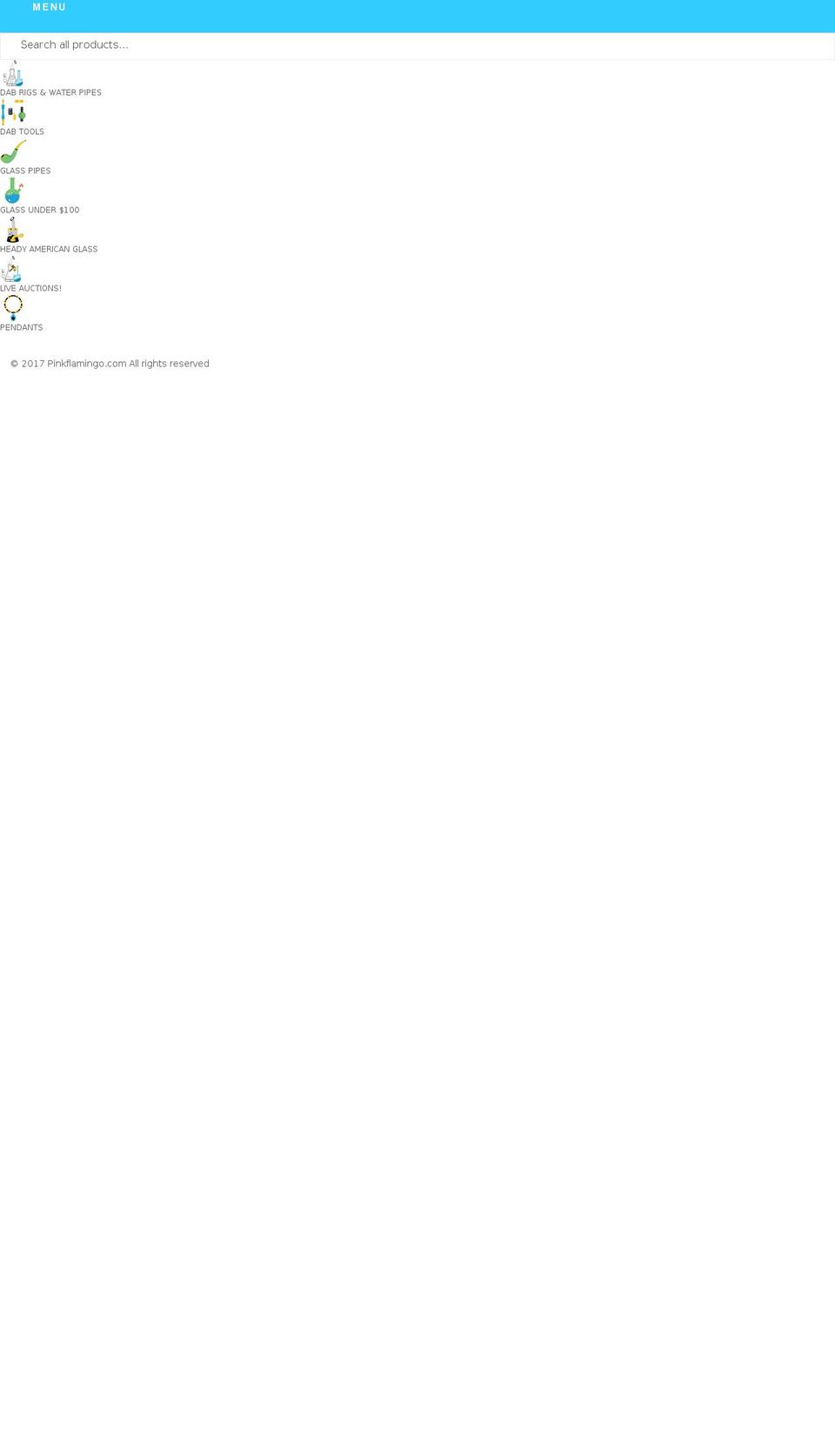 pinkflamingoglass.com — Shopify storefront screenshot