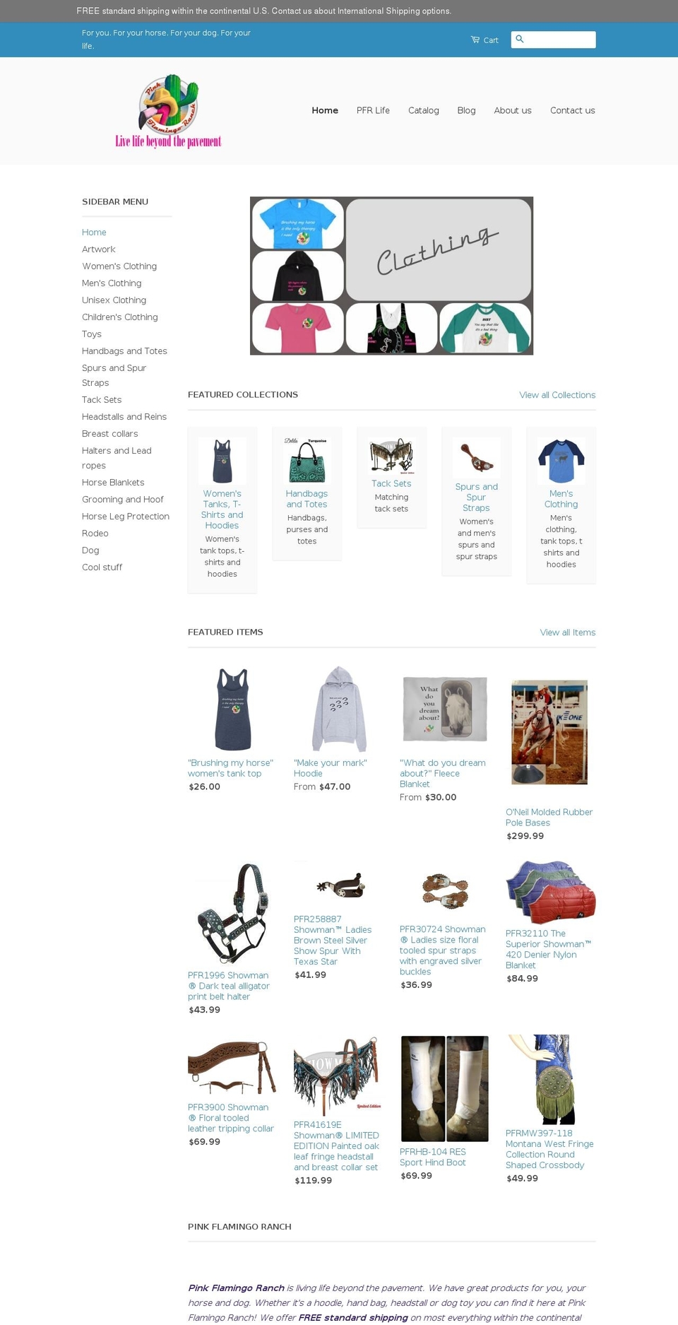 pinkflamingoranch.com shopify website screenshot