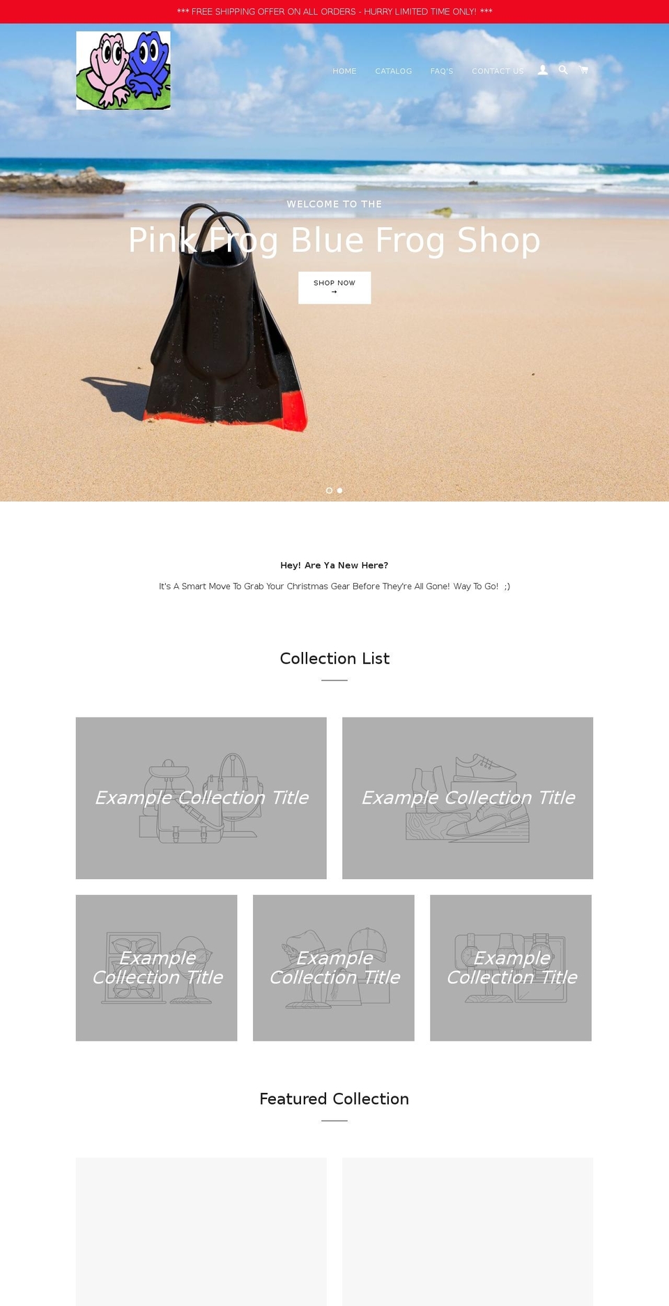 pinkfrogbluefrog.com — Shopify storefront screenshot