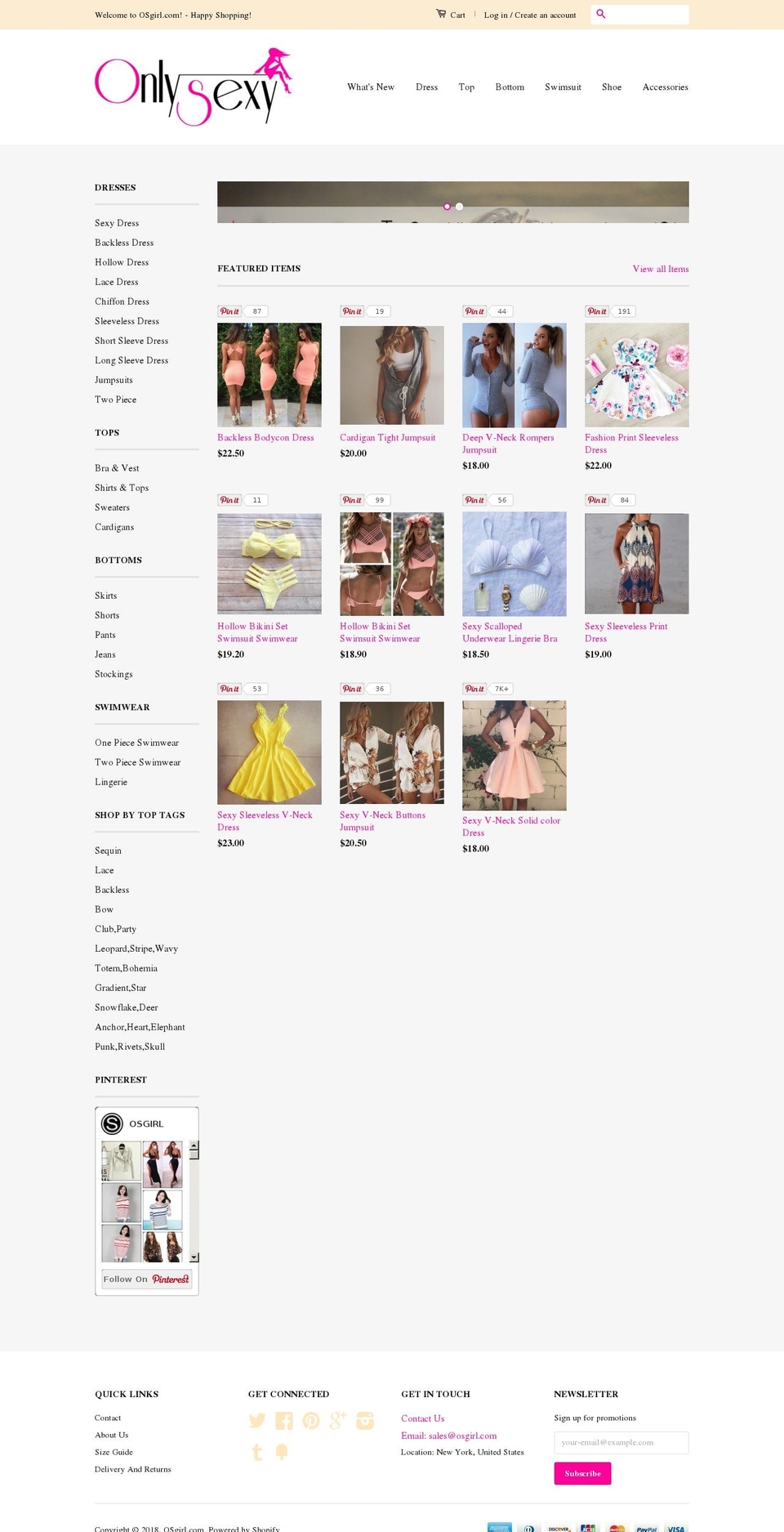 pinkgeniegiftbaskets.com shopify website screenshot