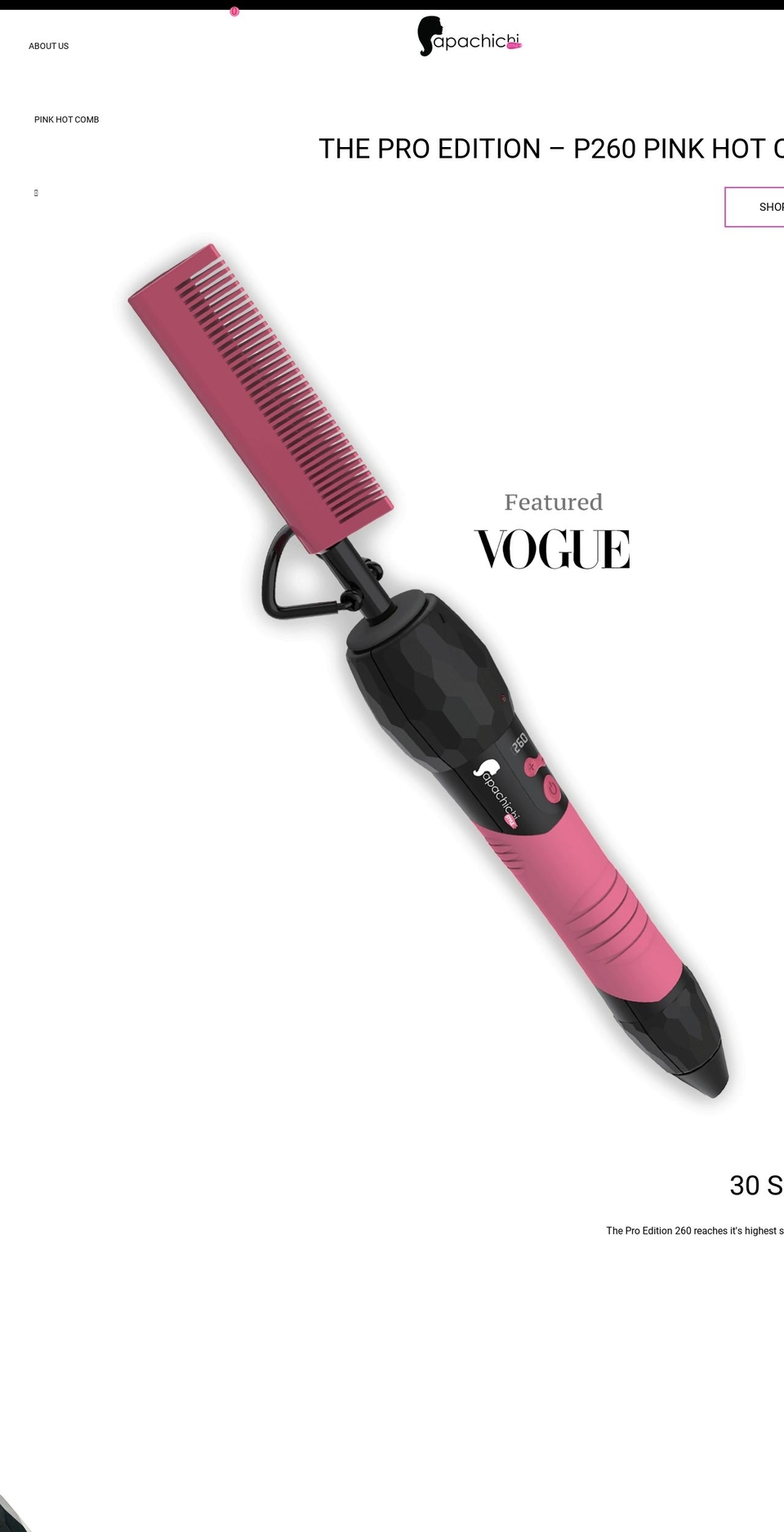 pinkhotcomb.com shopify website screenshot