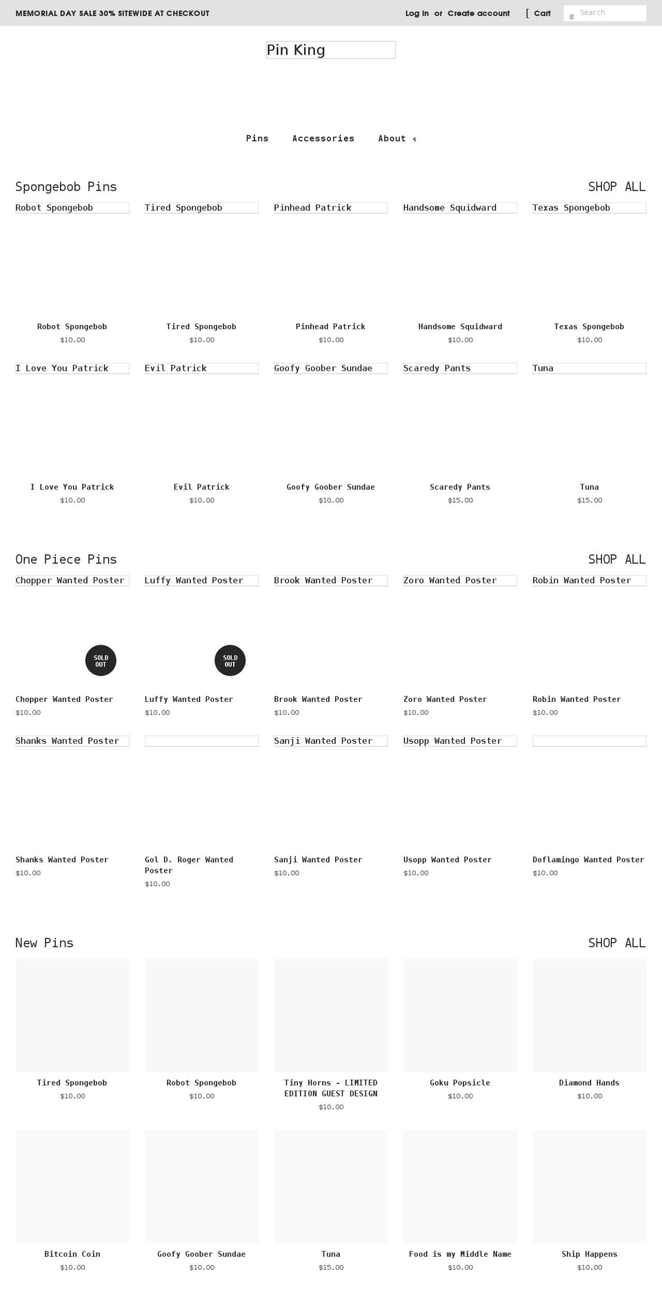 pinking.shop shopify website screenshot