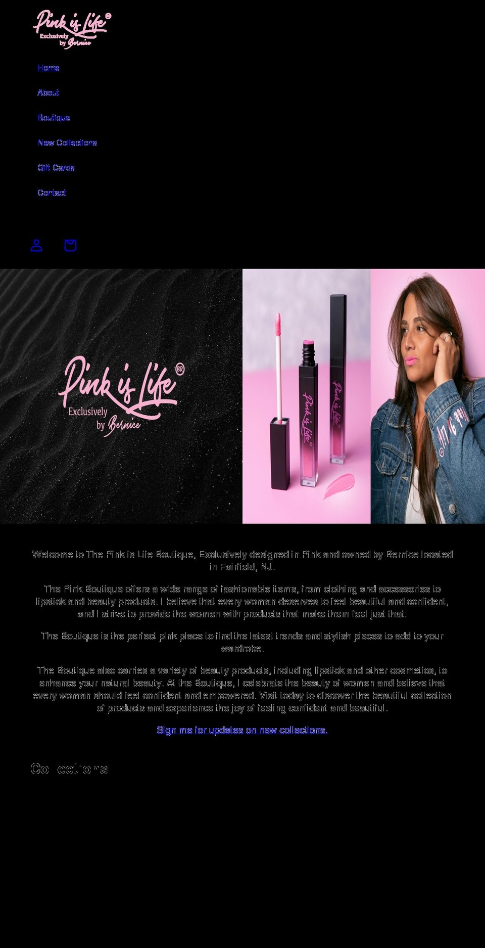 pinkislife.net shopify website screenshot