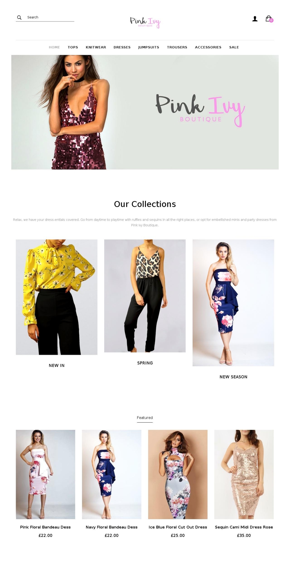 pinkivyboutique.com — Shopify storefront screenshot
