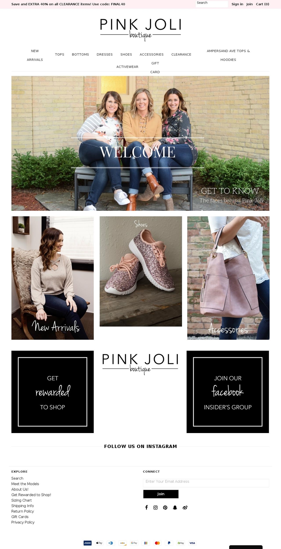pinkjoliboutique.com — Shopify storefront screenshot