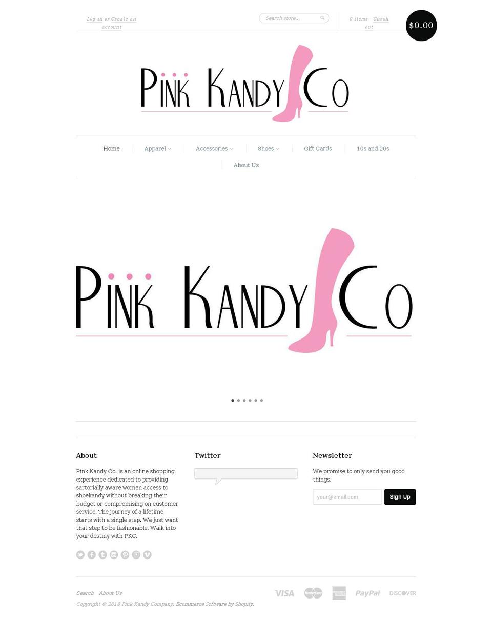 pinkkandyco.com shopify website screenshot