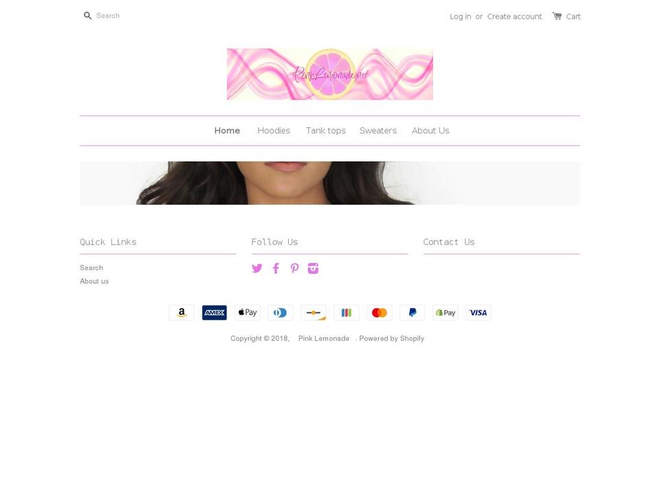 pinklemonade.net shopify website screenshot