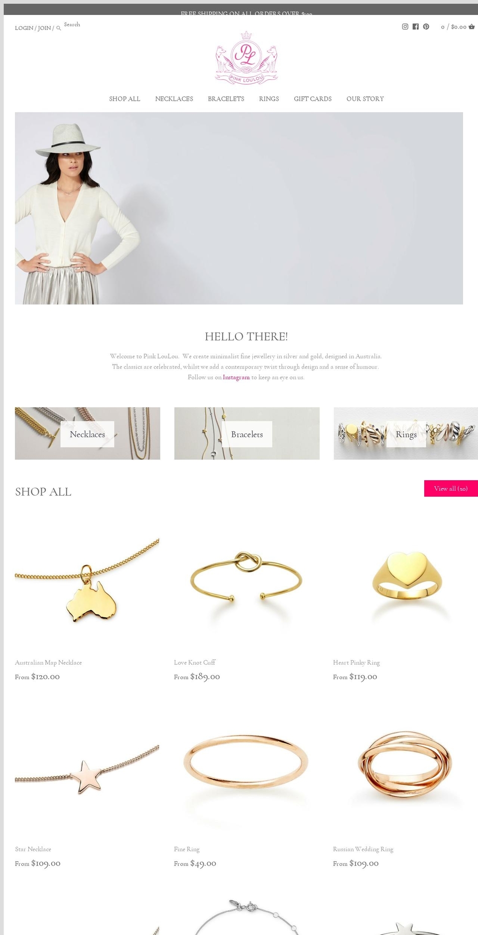 pinkloulou.com shopify website screenshot