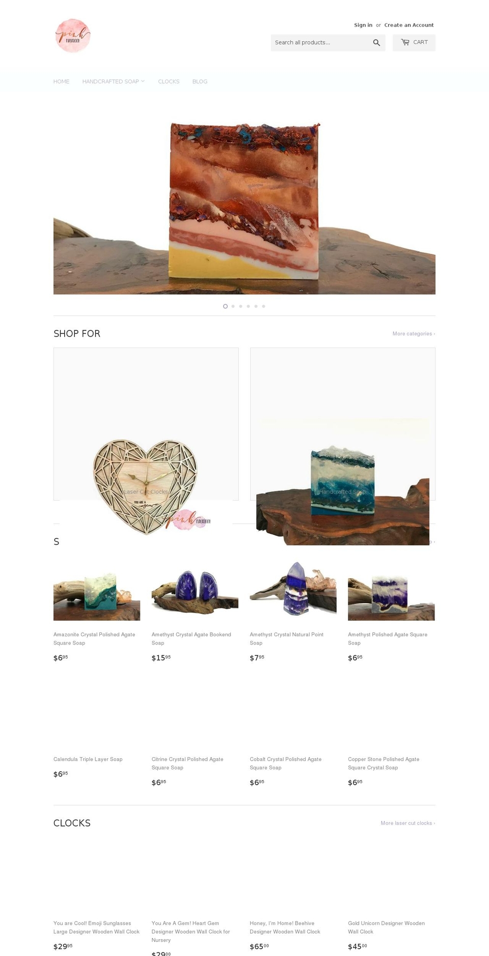 pinkmacaroon.com — Shopify storefront screenshot