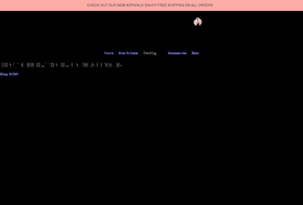 pinkmimosaboutique.com shopify website screenshot
