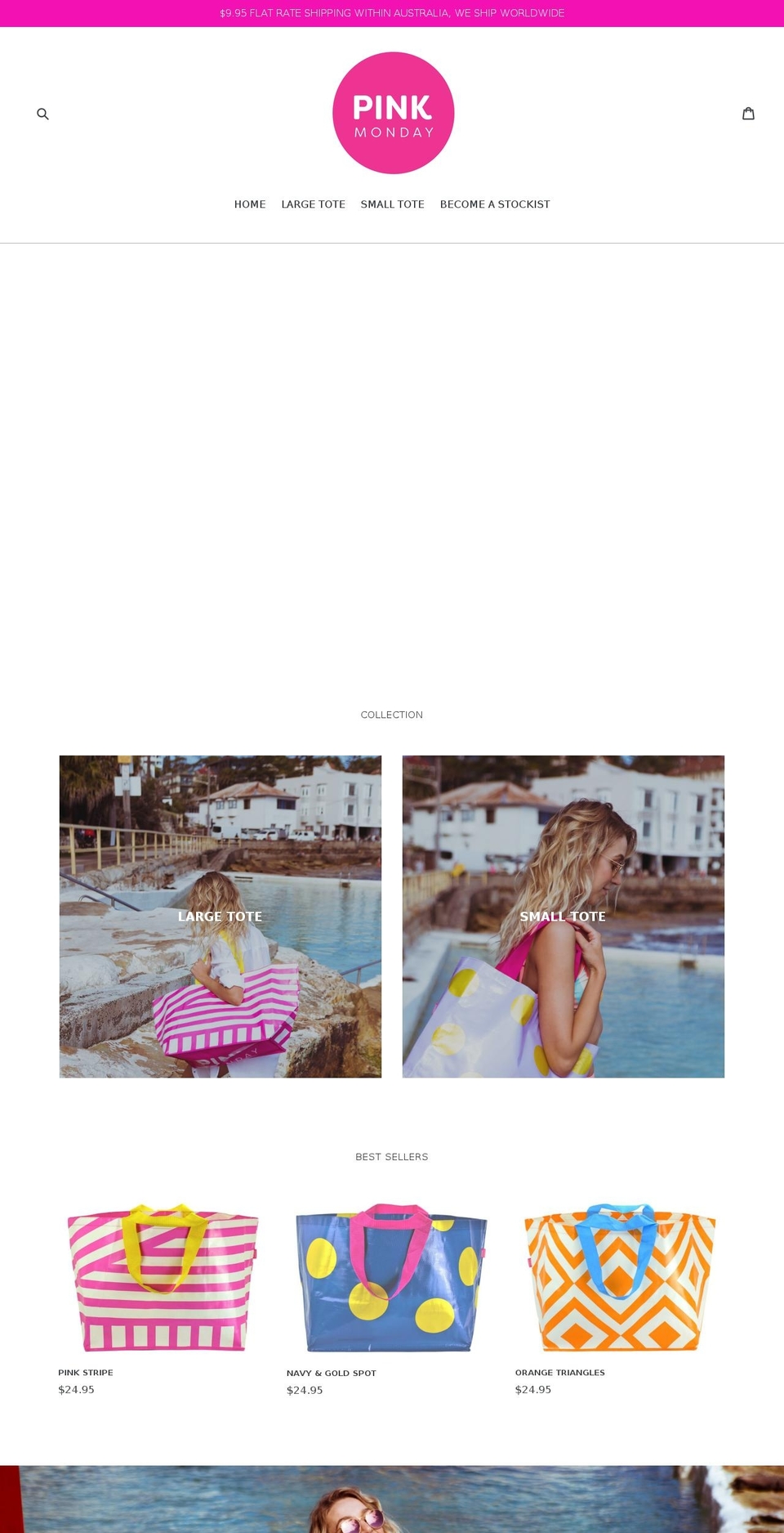 pinkmonday.com.au shopify website screenshot